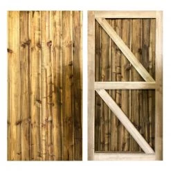 Ruby UK Padstow Wooden Garden Featheredge Gate Softwood