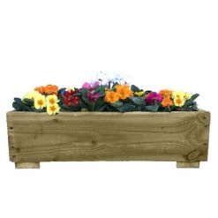Ruby UK Handmade Rustic Wooden Planter Decking