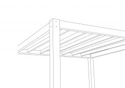 Ruby UK Flat Roofed Premium Pergola No Overhang - Frame Only