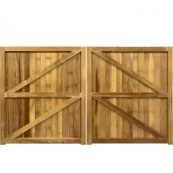Ruby UK Iroko Croyde Mortise & Tenon 3/4 1/4 Entrance Gates (Pair) Hardwood