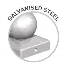 Birkdale Softwood 100mm Galvanised Metal Ball Post Caps