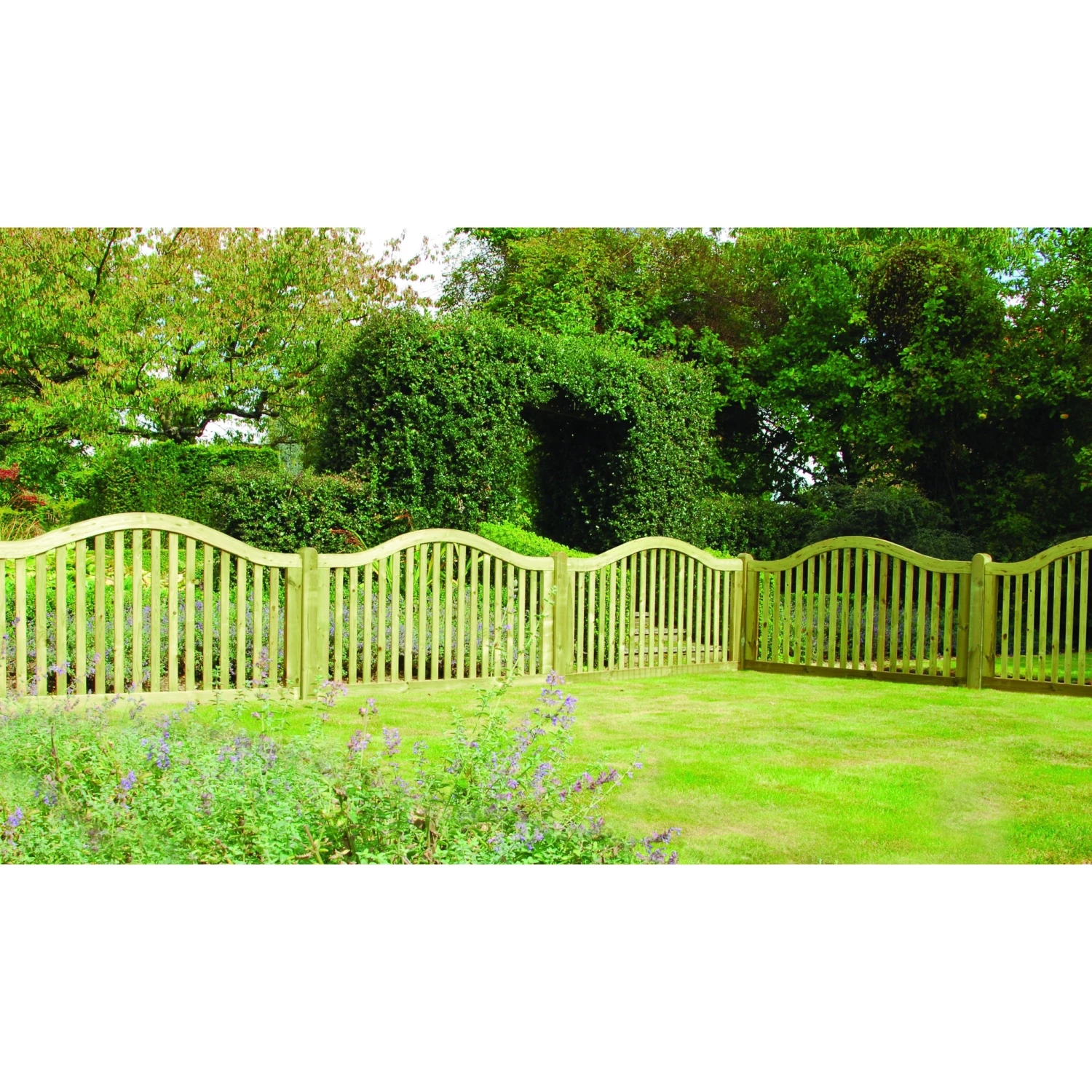 Ruby UK Decorative Omega Border Wooden Fence Panel 3 Ruby UK Decorative Omega Border Wooden Fence Panel