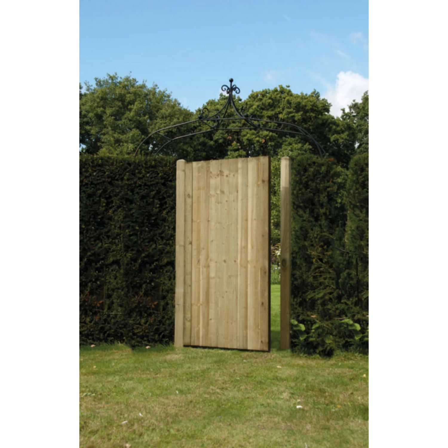 Ruby Featheredge Garden Gate (Green/Brown) Softwood 4 Ruby Featheredge Garden Gate (Green/Brown) Softwood