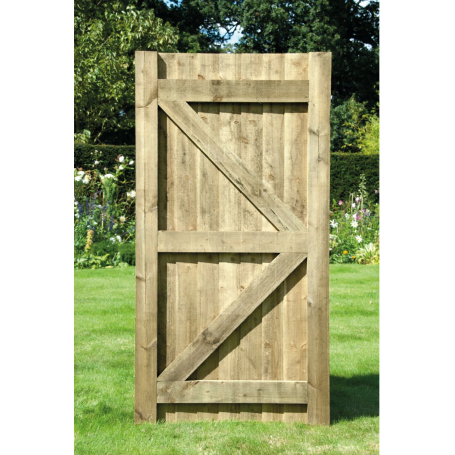 Ruby Featheredge Garden Gate (Green/Brown) Softwood 6 Ruby Featheredge Garden Gate (Green/Brown) Softwood