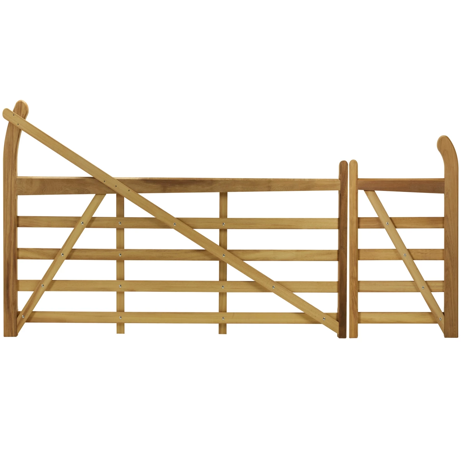 Ruby UK Hardwood Iroko Exbourne Curved Heel Gate 4 Ruby UK Hardwood Iroko Exbourne Curved Heel Gate