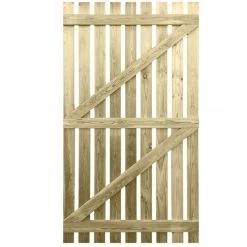 Ruby UK 6ft X 3ft Picket Gate Flat Top Softwood