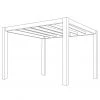Ruby UK Flat Roofed Premium Pergola No Overhang - Frame Only