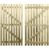 Ruby UK 6ft X 3ft Picket Gate Flat Top Softwood