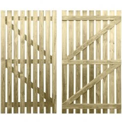 Ruby UK 6ft X 3ft Picket Gate Flat Top Softwood
