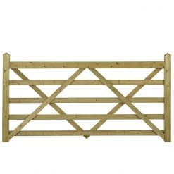 Ruby UK Planed 5 Bar Field Or Entrance Gate Softwood