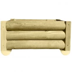 Ruby UK Decking Half Round Wooden Garden Planter