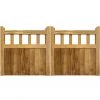 Ruby UK Hardwood Iroko Cottage Mortise & Tenon Entrance Gates (Pair)