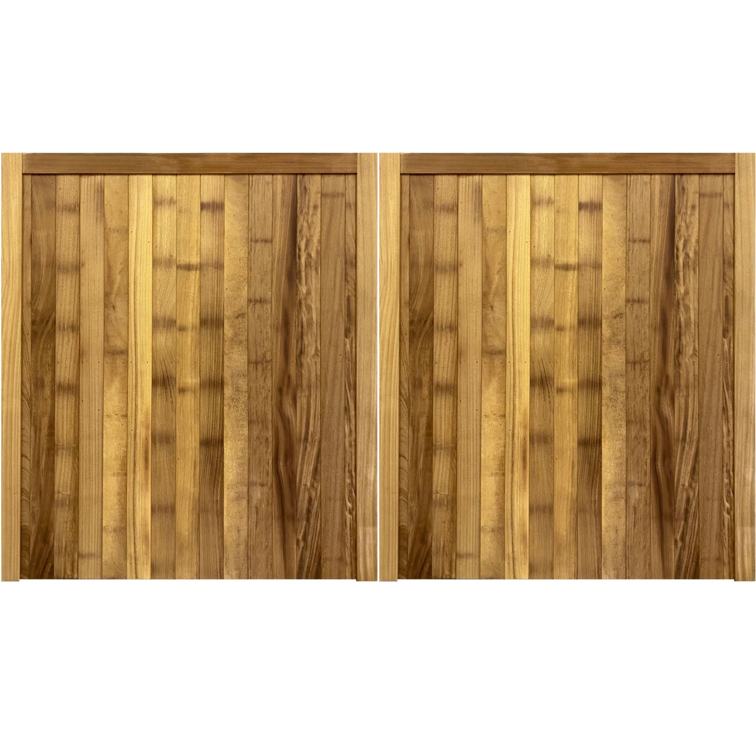 Ruby UK Iroko Croyde Mortise & Tenon Entrance Gates (Pair) 2 Ruby UK Iroko Croyde Mortise & Tenon Entrance Gates (Pair)