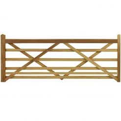 Ruby Group Iroko Entrance Gate 6 Bar Hardwood