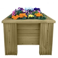 Ruby UK Decking Premium Square Wooden Garden Planter