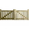 Ruby Group Pressure Treated Salcombe Mortise & Tenon Gates (Pair) Softwood