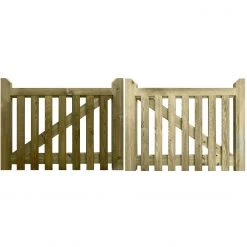 Ruby Group Pressure Treated Salcombe Mortise & Tenon Gates (Pair) Softwood